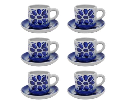 Jogo de Chá e Café em Porcelana Azul Colonial, Compre Online