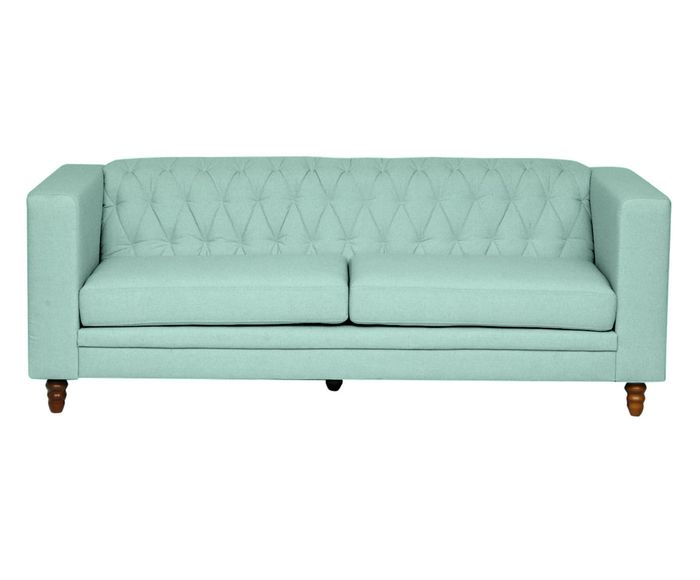 Sofá em Linho Bóris Verde Menta 180X73X90cm