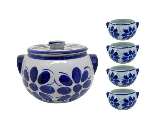 Jogo de Sopa em Porcelana Azul Colonial 7 peças, Compre Online