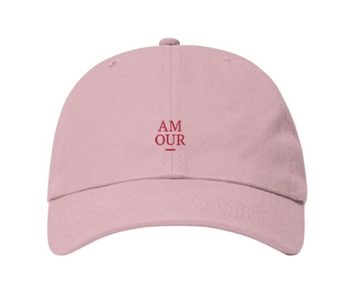 Boné Dad Hat Rosa Bebê Logo Amour Vermelho - Vermelho Amour