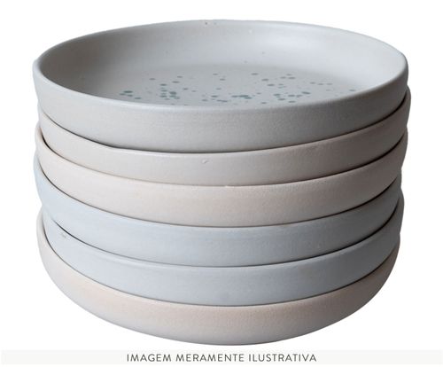 Travessa Prato Bolo Branco Ceramica Jogo Sobremesa 7 Peças em Promoção na  Americanas