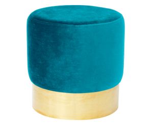 Pufe Harlow Azul Pavão - 35cm | Westwing.com.br