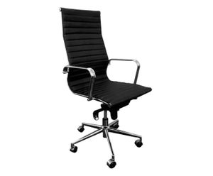 Cadeira Giratória com Rodízios Alta Office Eames Esteirinha Preta - 54X116X45cm | Westwing.com.br