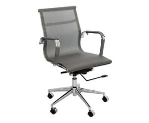 Cadeira Giratória com Rodízios Office Eames Tela Cinza - 54X101X45cm | Westwing.com.br