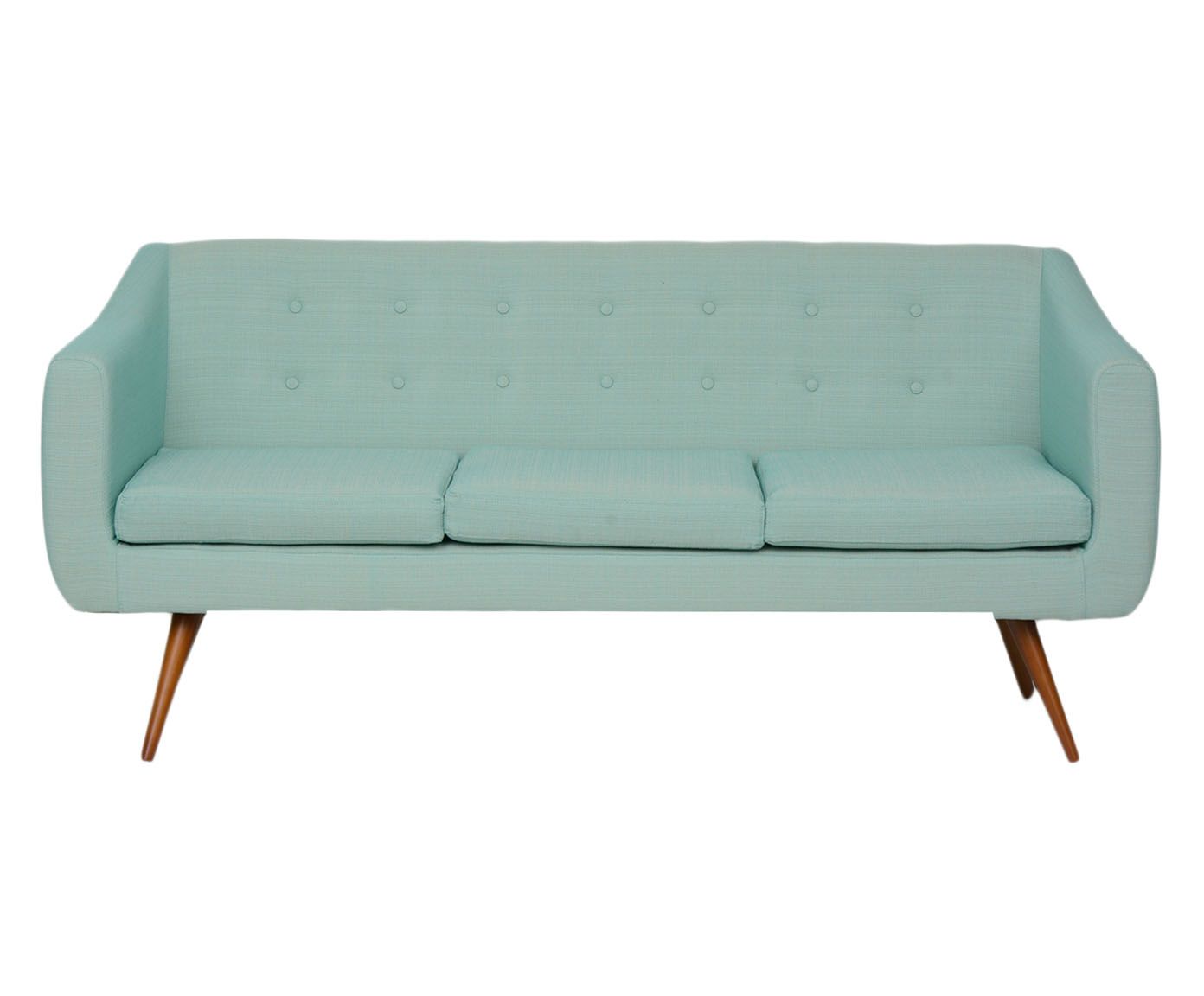 Sofá em Linho Mimo Verde Menta 175X80X69cm
