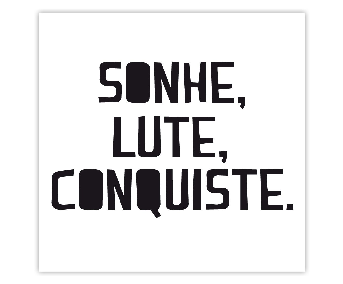 Adesivo Sonhe, Lute, Conquiste 40X60cm