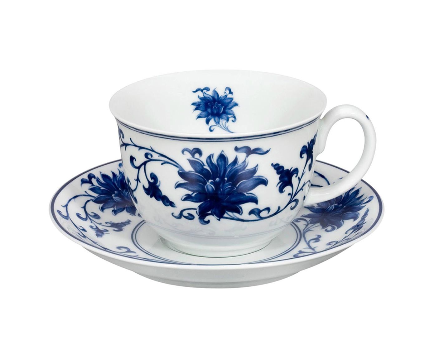 Xícara para Chá com Pires em Porcelana Lazuli - 274 ml | Westwing.com.br