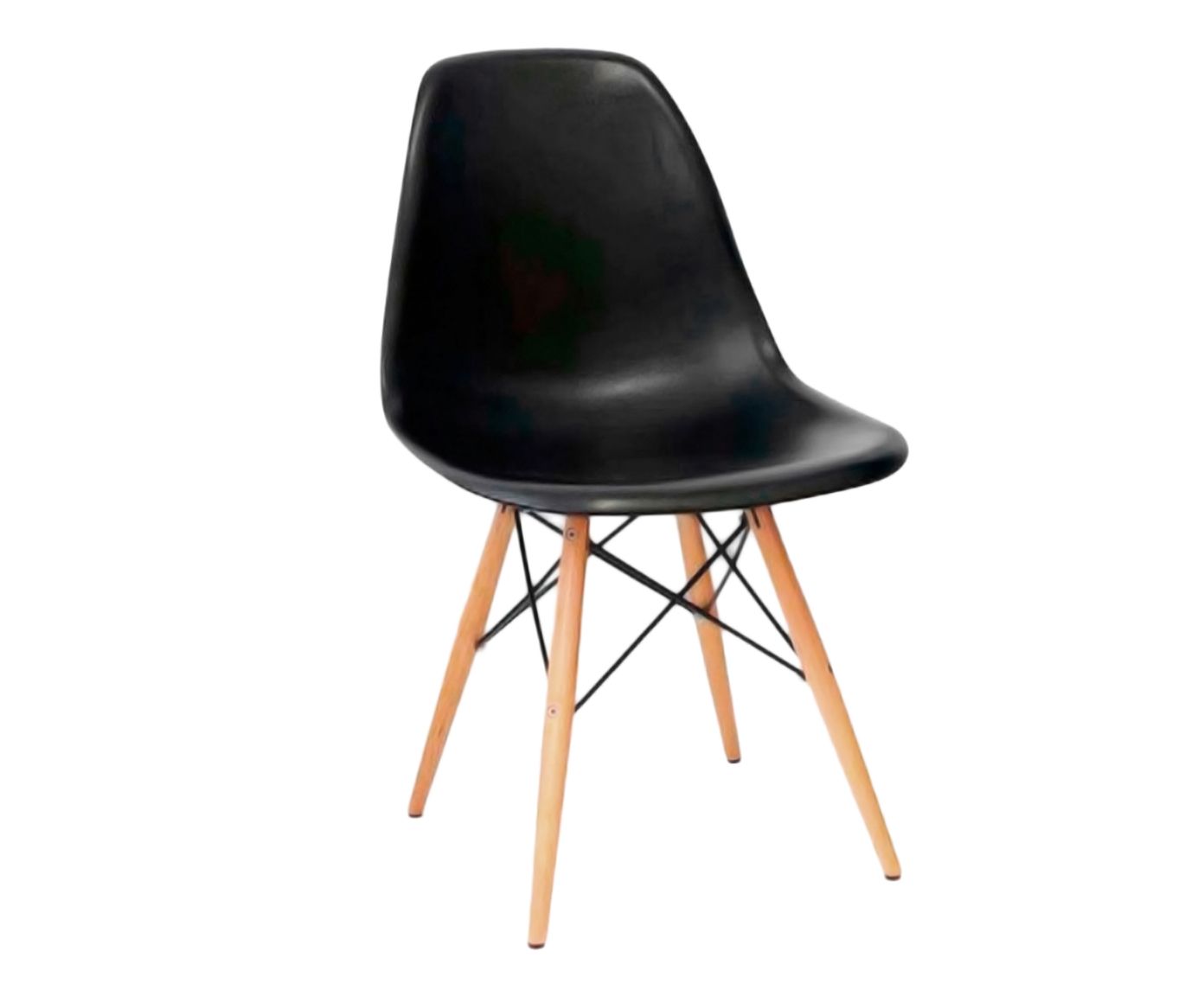Cadeira Eames Wood Preta e Natural - 52X83cm | Westwing.com.br
