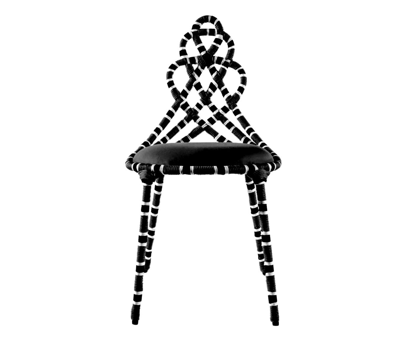 Cadeira em Inox Cobra Coral Preta - 46X90X45cm | Westwing.com.br
