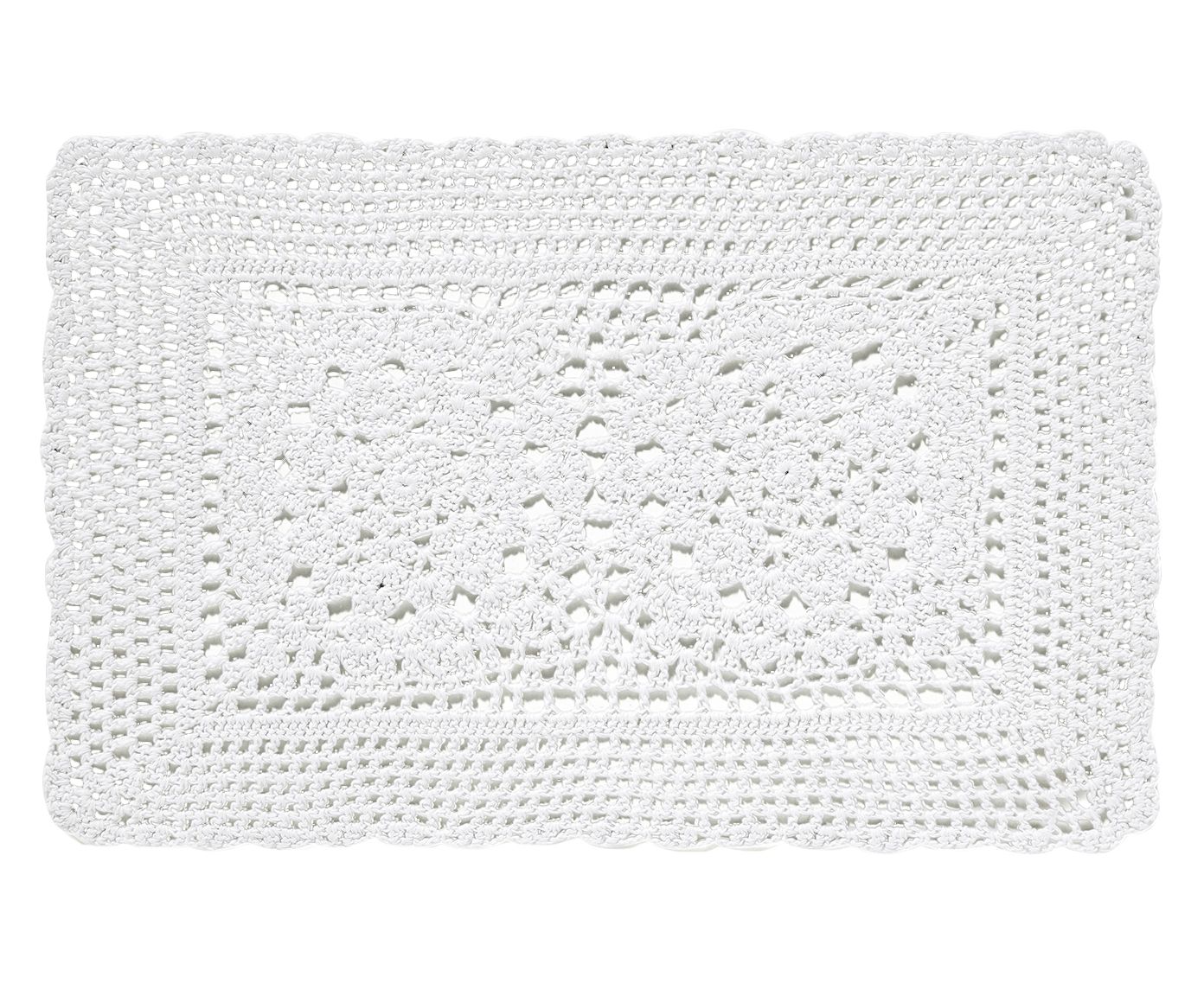 Lugar Americano Crochet Branco - 33X45cm | Westwing.com.br