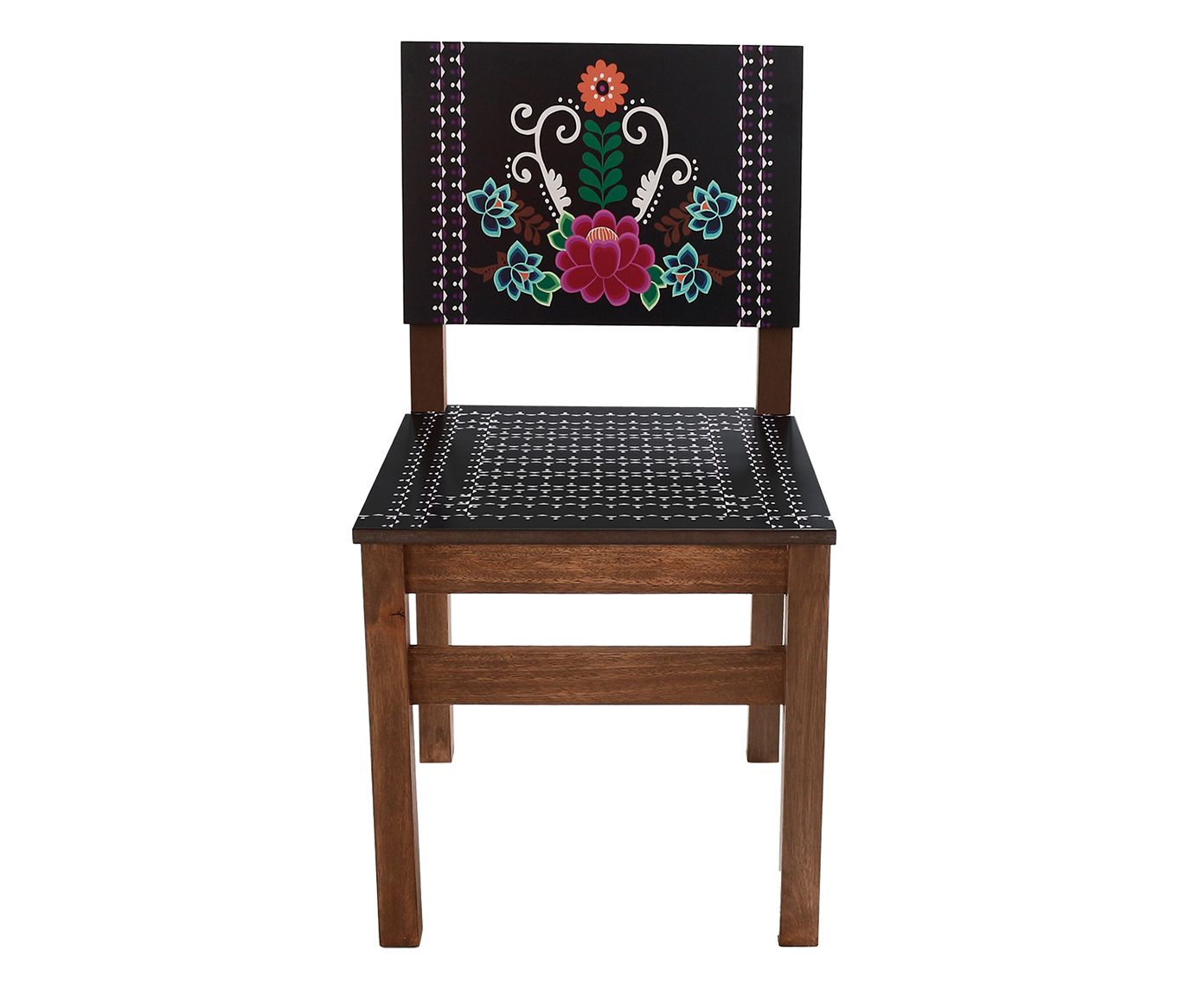 Cadeira Frida Flor - Preta | Westwing.com.br