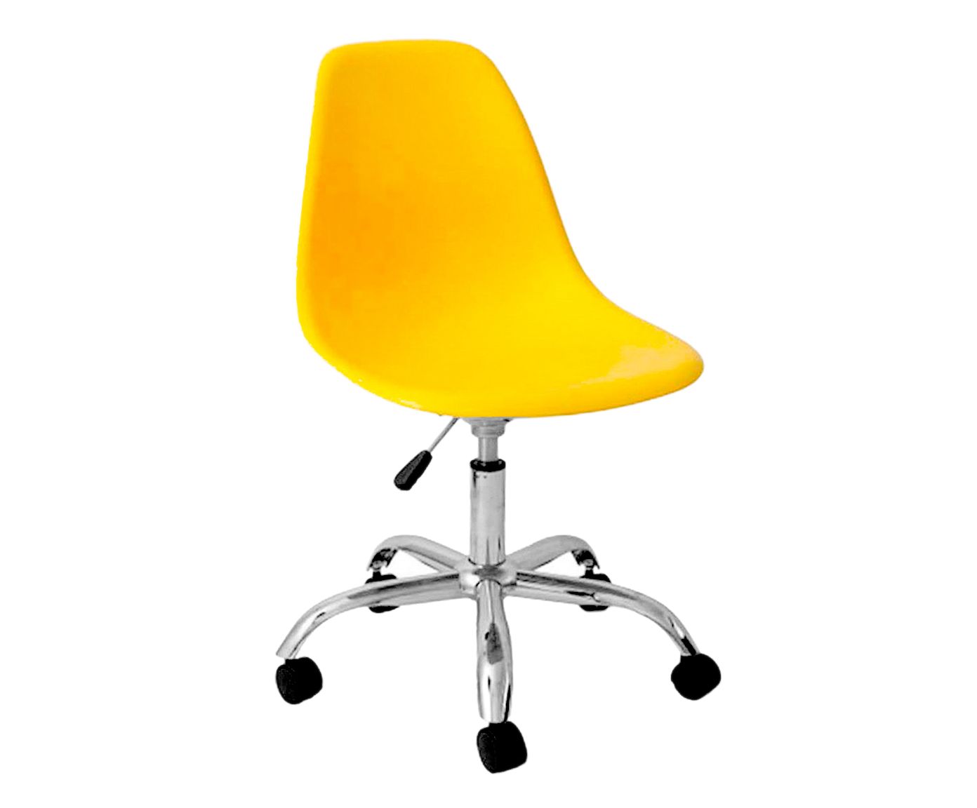 Cadeira com Rodízios Eames Paris Amarela - 47X83,5X41cm | Westwing.com.br