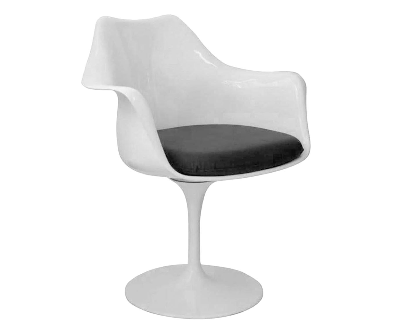 Cadeira Finella Saarinen Branca e Preta - 54X80cm | Westwing.com.br