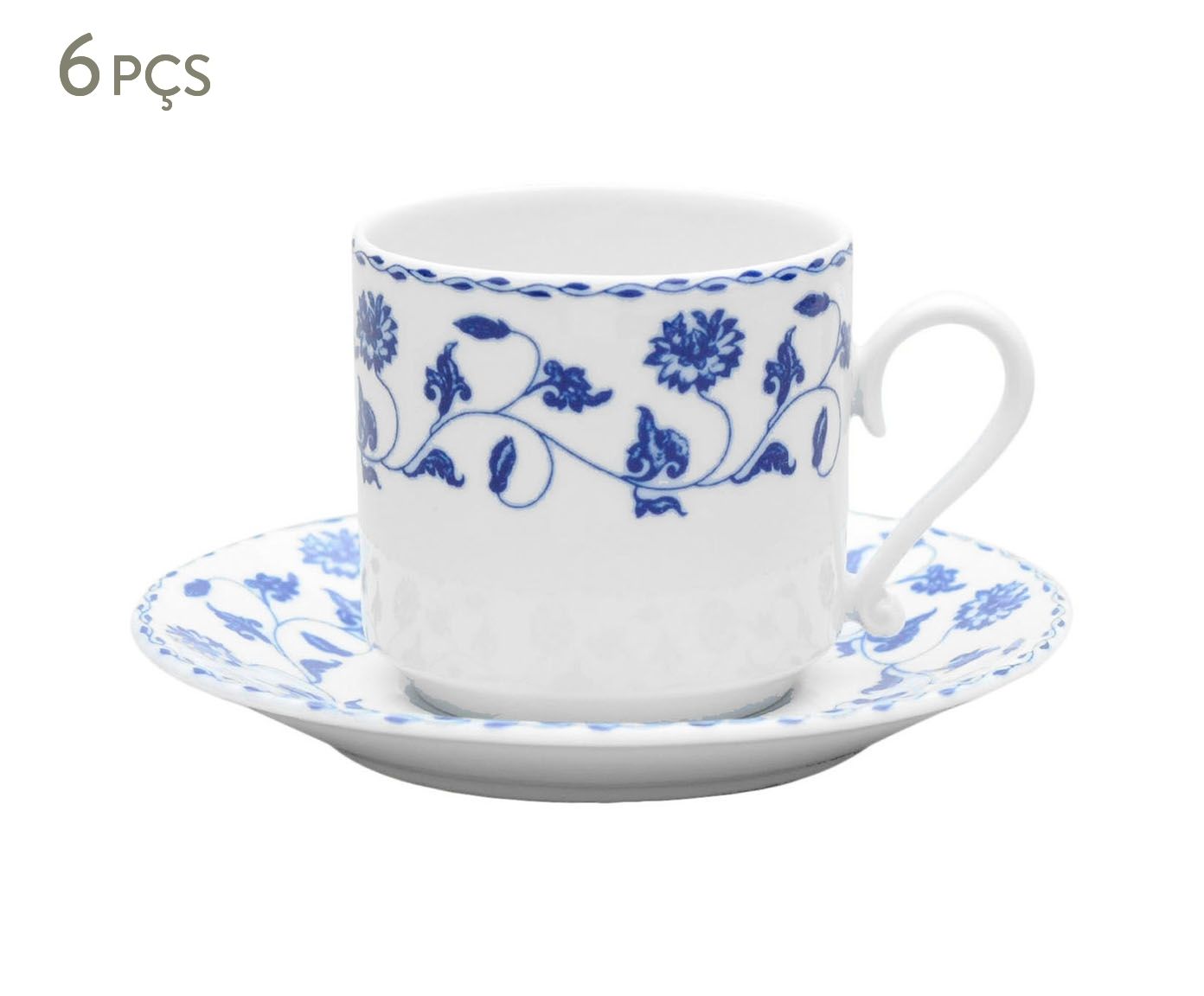 Conjunto de xícaras para chá com pires flowers | Westwing.com.br