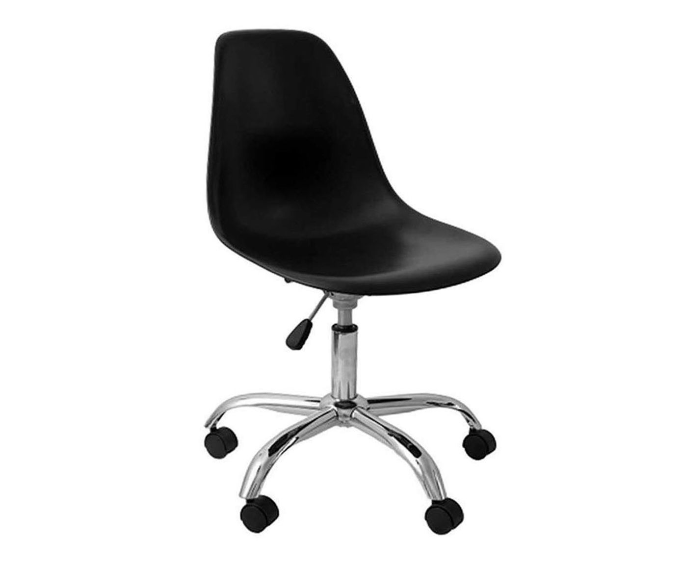 Cadeira com Rodízios Eames Preta - 41X83,5X47cm | Westwing.com.br