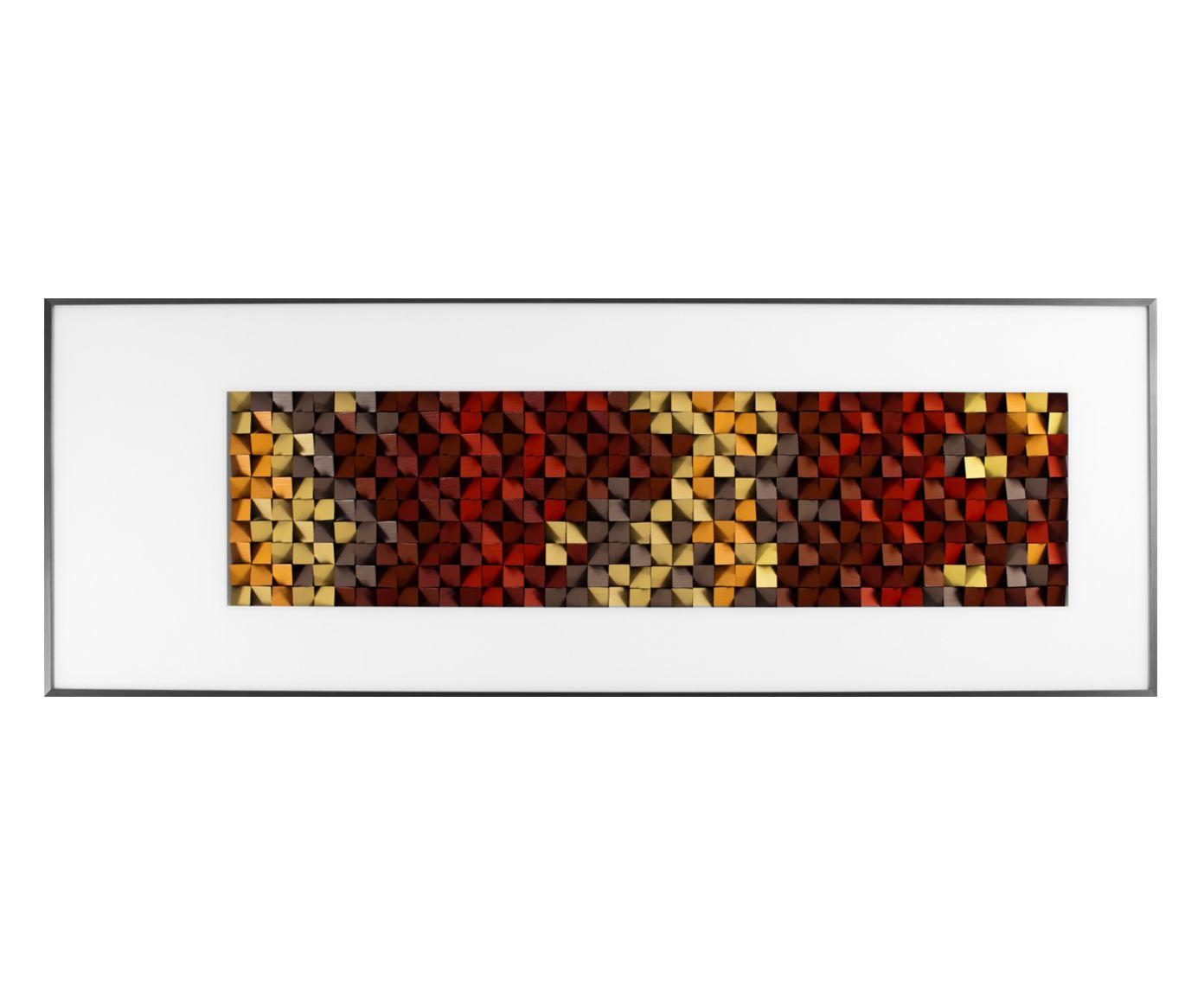 Quadro Pixel Lay Vermelho e Branco - 161X56X6,3cm | Westwing.com.br