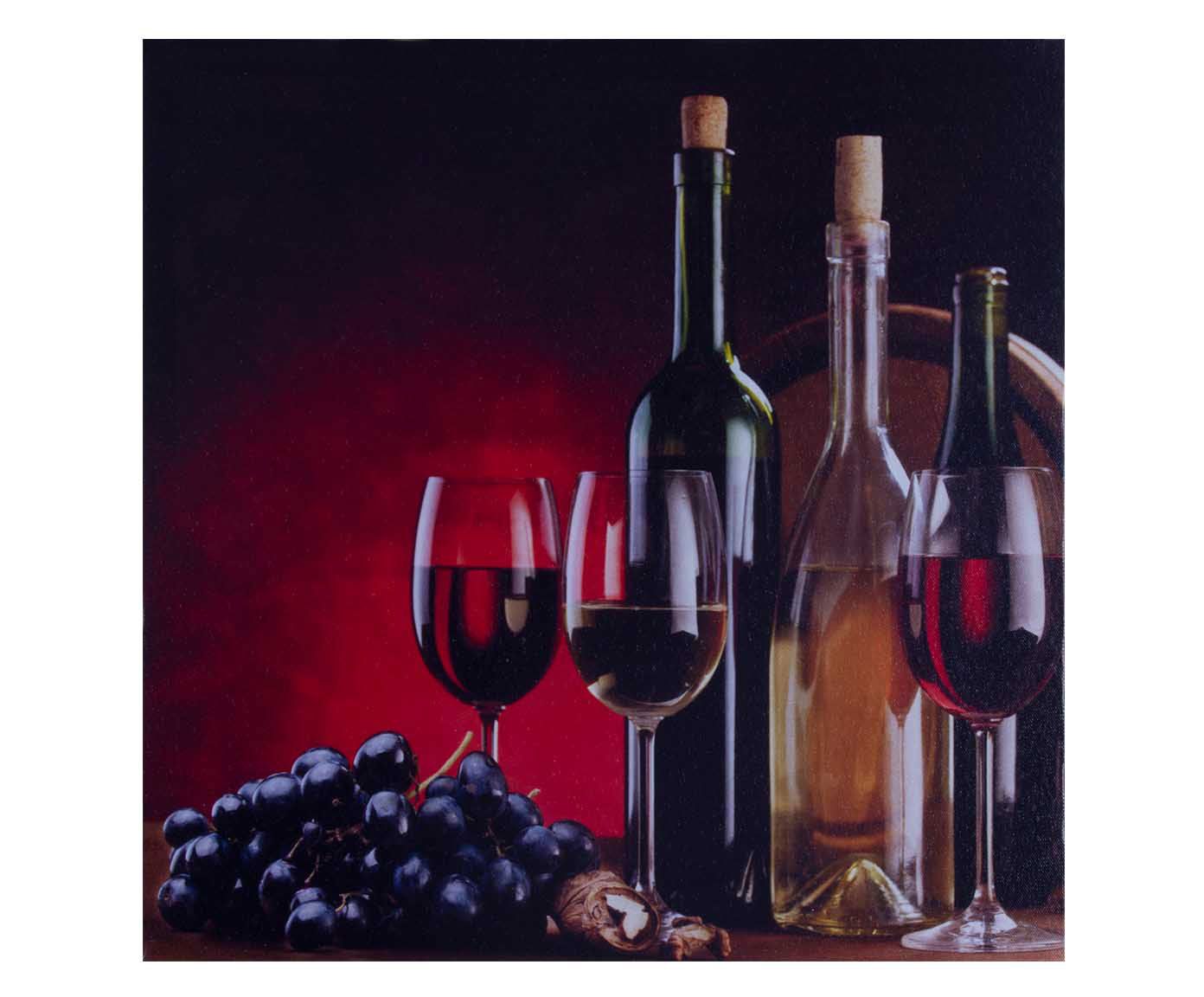 Tela Wine And Grapes Fullway - 40X40X4cm | Westwing.com.br