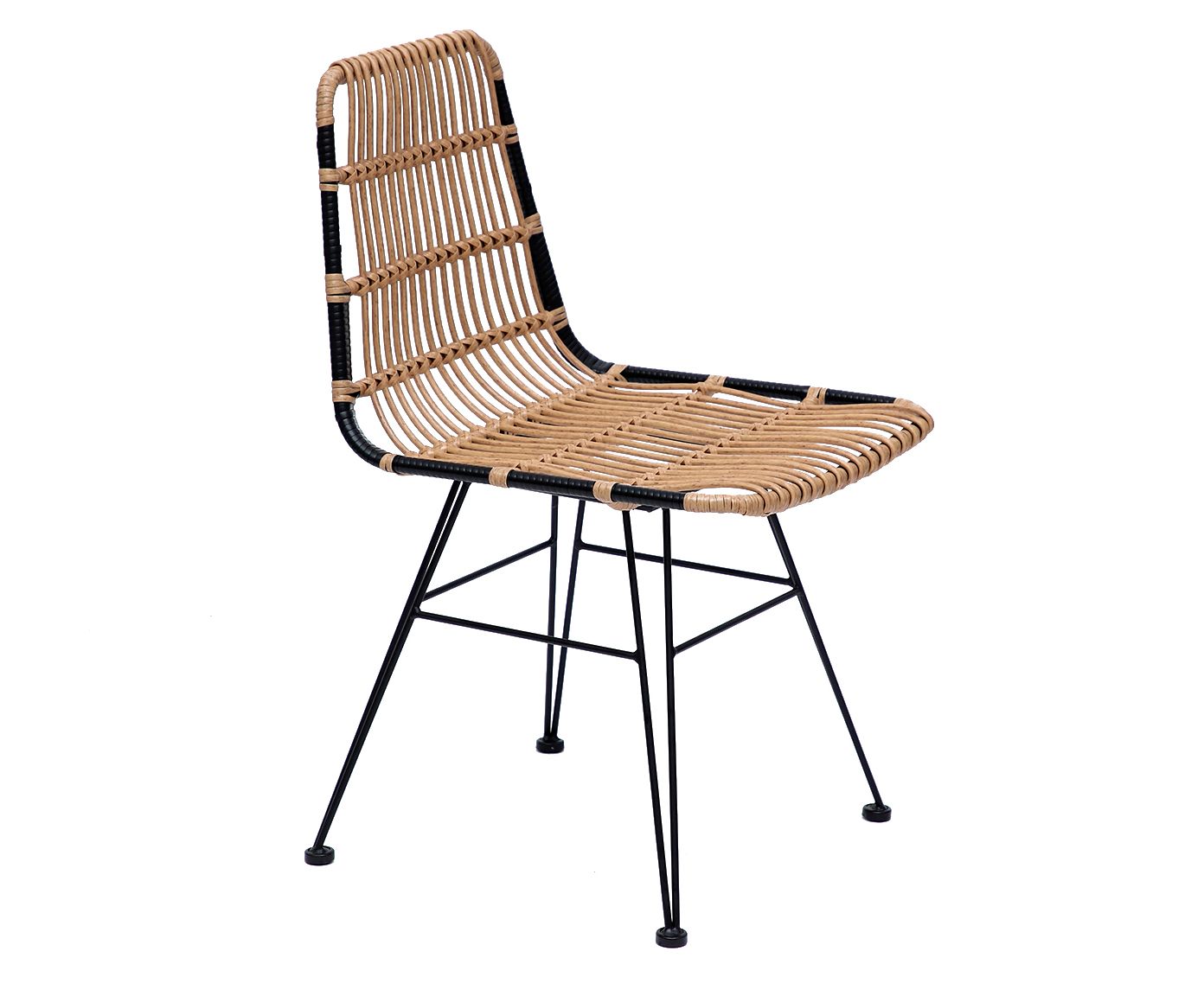Cadeira Makati Natural e Preta - 47X84X59cm | Westwing.com.br