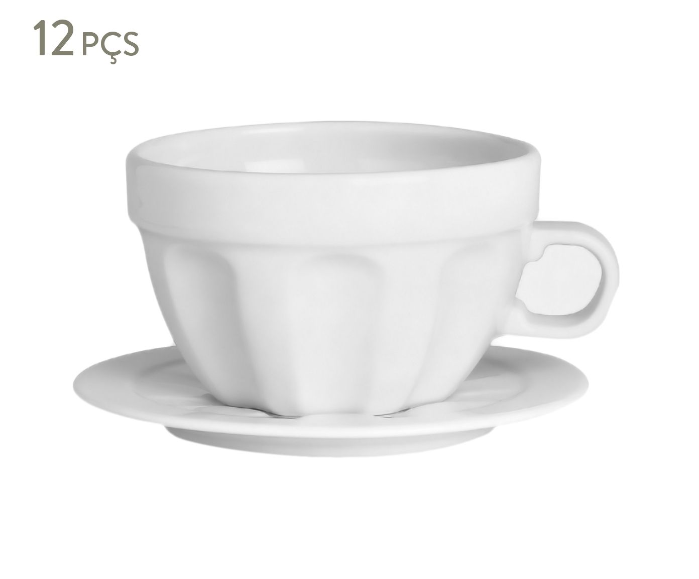 Jogo de Xícaras para Café com Pires em Porcelana Pingada - 370ml | Westwing.com.br