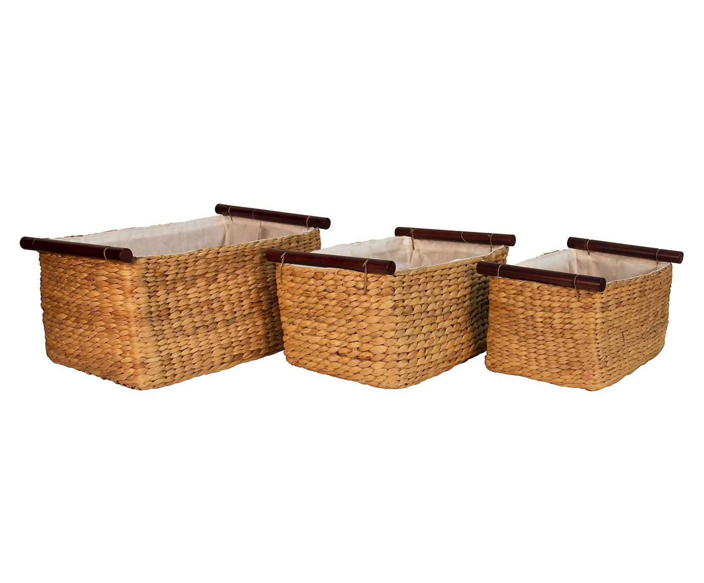 Conjunto de cestos wood | Westwing.com.br