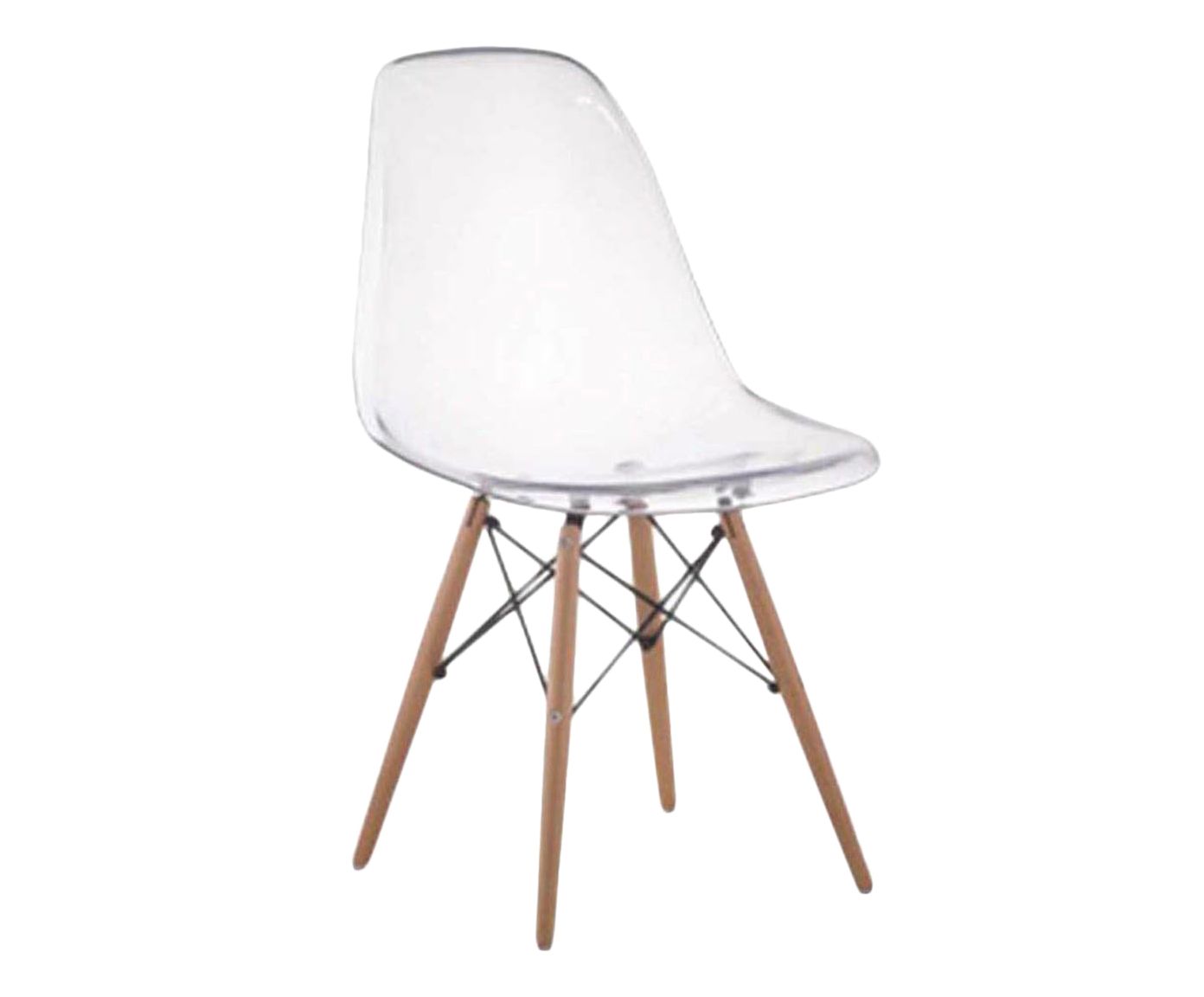 Cadeira Eames Wood Transparente - 52X83cm | Westwing.com.br