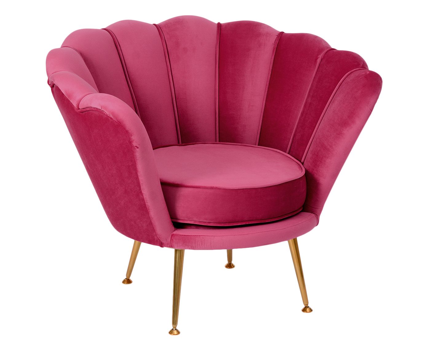 Poltrona em Veludo Pétala Rosa - 90X78X77cm | Westwing.com.br