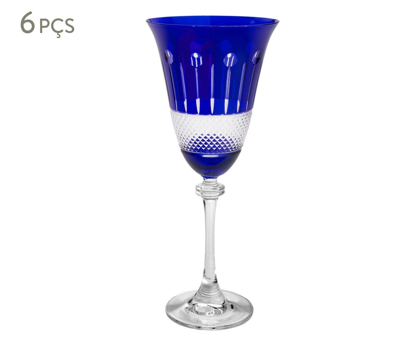 Jogo de Taças para Champagne em Cristal Ecológico Alexandra Asio Azul - 350ml | Westwing.com.br